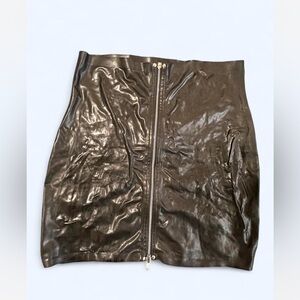 Syren Latex Zip Skirt